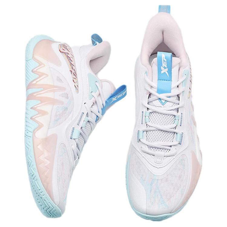 XTEP Reverse 2 Cushioning Low top Basketball Shoes Men’s Pink Blue