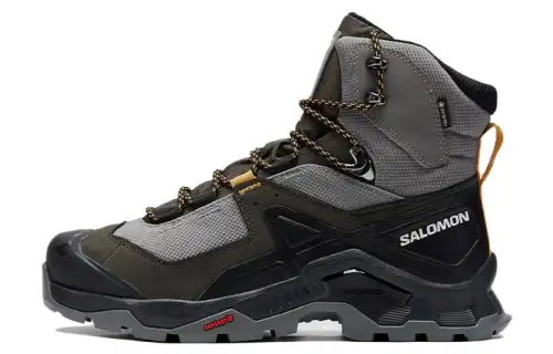 SALOMON Quest Element Lace Up High top Hiking Mountaineering Shoes Men's Gray