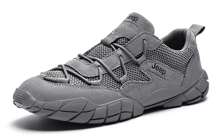Jeep Textile, Pigskin Low top Outdoor Shoes Men’s Gray
