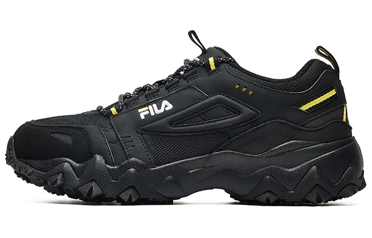 FILA Oakmont Low Top Clunky Sneaker Black/Yellow