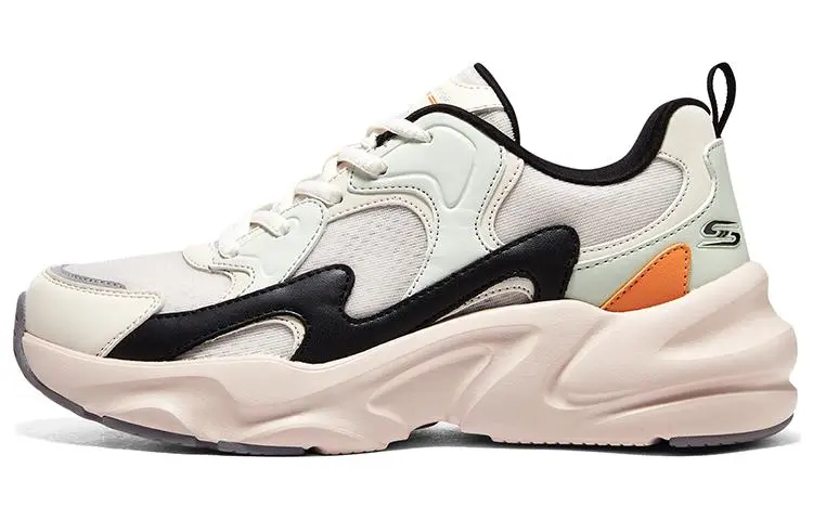Skechers BOBS BAMINA 2 Mesh, Artificial Leather Low top Chunky Sneakers Women's White Orange