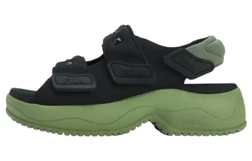 FILA Puff Sandals 'Black Green' Women's