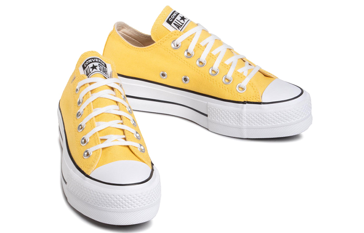 Женские кеды Converse All Star Lift (желто-белые) — фото 4