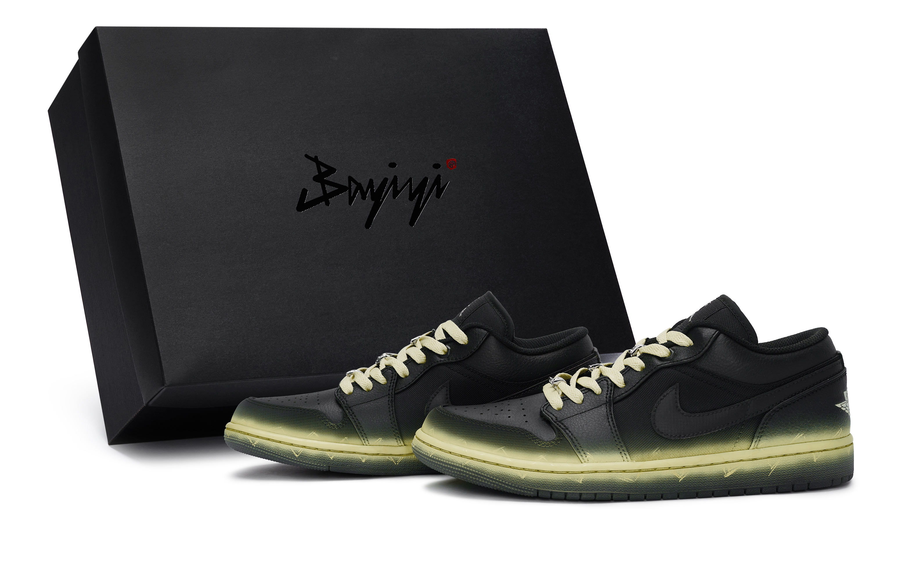 Jordan Air Jordan 1 811 Manufacturing, Current Surge Beige Yellow, Special Shoe Box Slip Resistant Abrasion Resistant