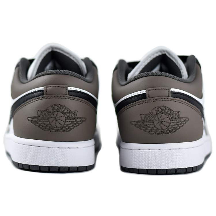 Jordan Air Jordan 1 Slip Resistant Abrasion Resistant Low top Vintage Basketball Shoes Unisex Black Brown