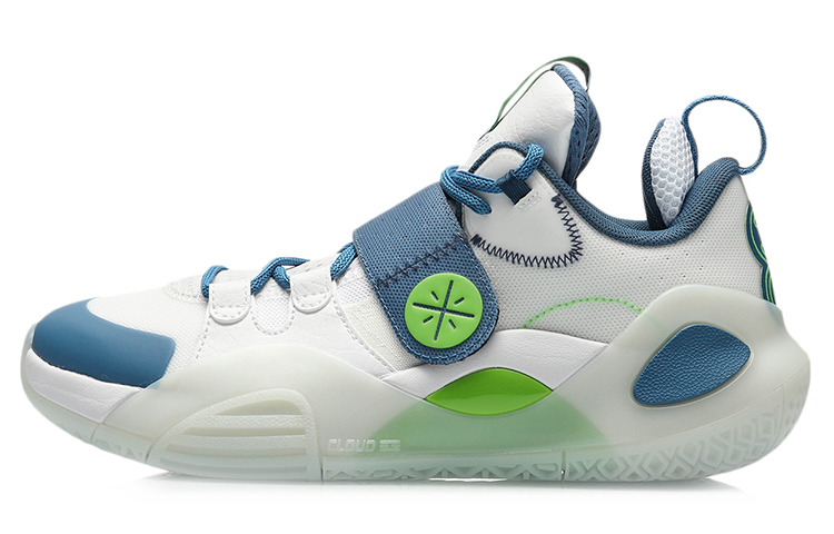 LiNing Li Ning All City8 Comfortable and Versatile Textile Synthetic Leather TPU Shock Absorbing Anti-Slip Wear-Resistant Rebound Low-top Basketball Shoes Men's Blue and White