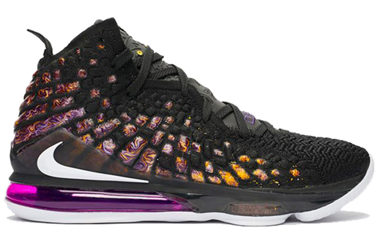 Мужские кроссовки Nike Basketball LeBron XVII (черно-фиолетовые) — фото 2