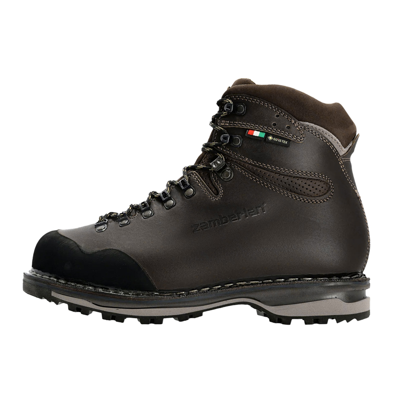 ZANBEILA Cushioning Waterproof And Breathable Coverage Support Mid top Mountaineering Shoes Men's Umber