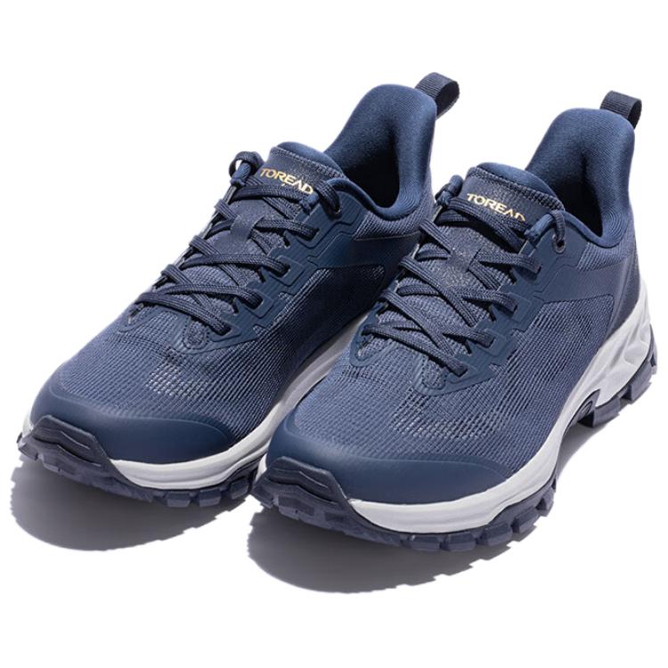 TOREAD Abrasion Resistant Breathable Slip Resistant Low top Hiking Shoes Men’s Blue Gray