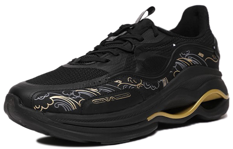 ANTA Variety Training Collection Training Shoes Men’s Low Top Black/Gold