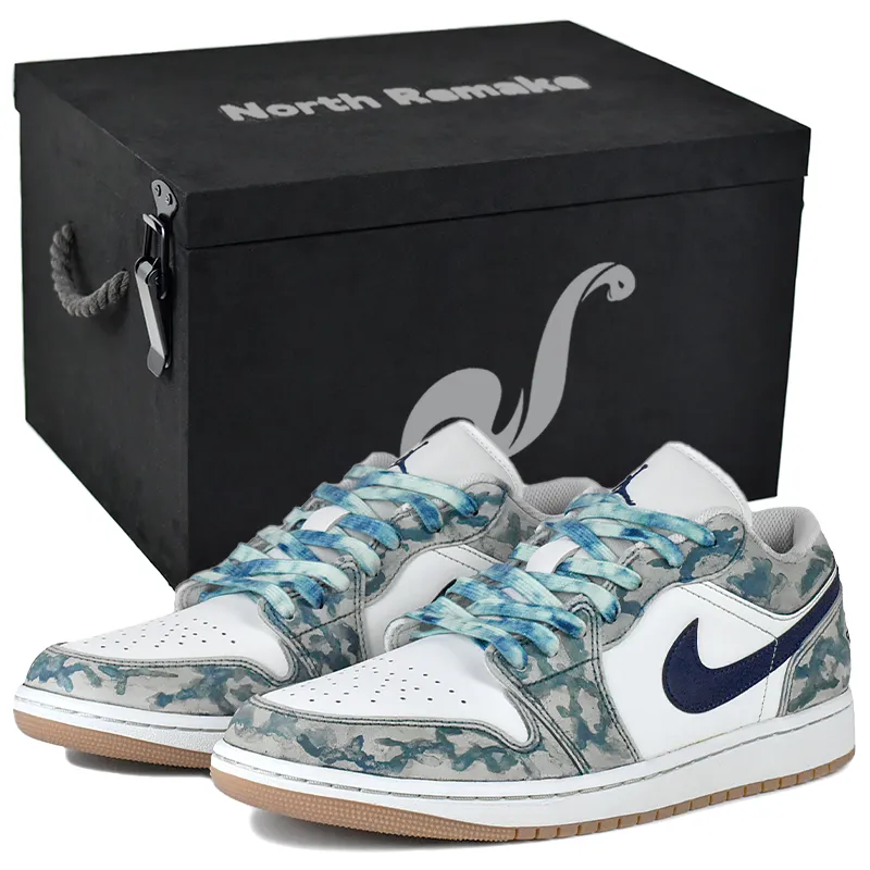 Jordan Air Jordan 1 Low top Vintage Basketball Shoes Unisex White Gray