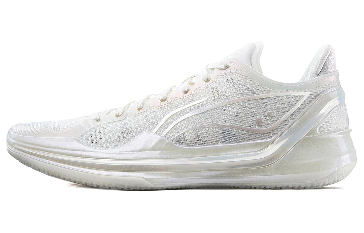 Li Ning Liren 4 V2 Cushioning Slip Resistant Support Lightweight Rebound Low top Basketball Shoes Men's White
