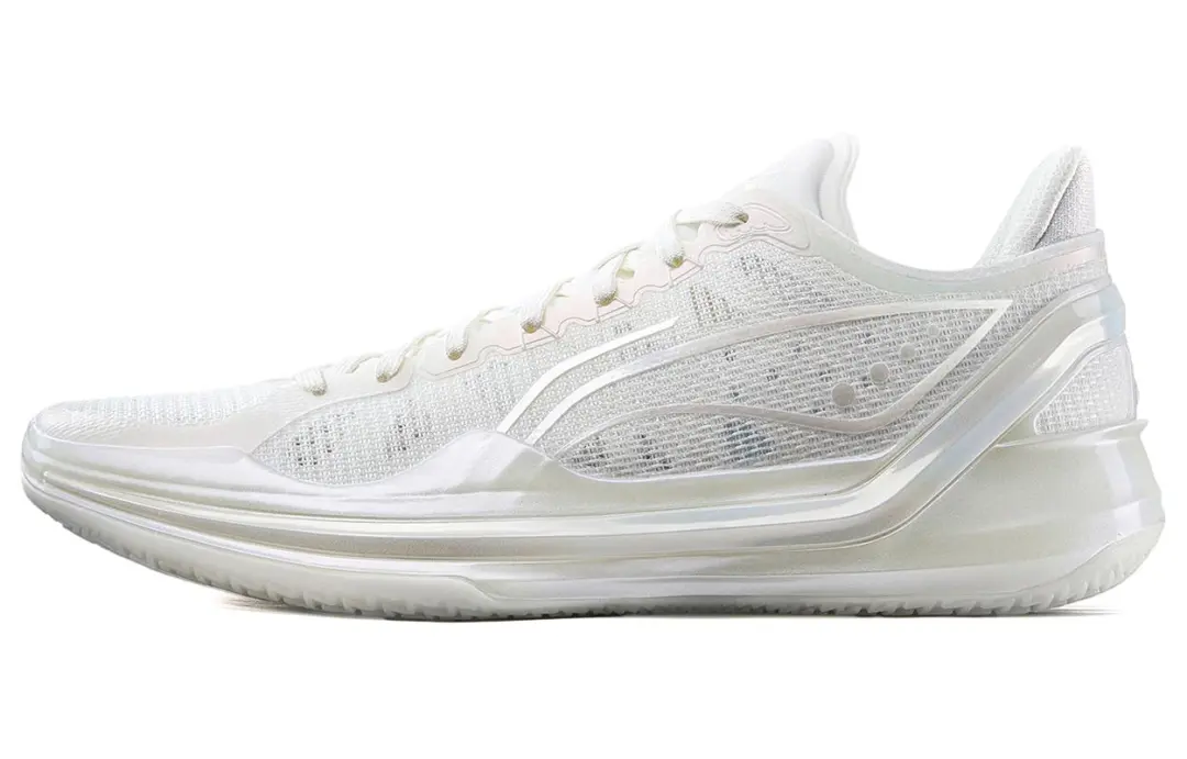 Li Ning Blade 4 V2 Cushioning Slip Resistant Support Lightweight Rebound Low top Basketball Shoes Men's White