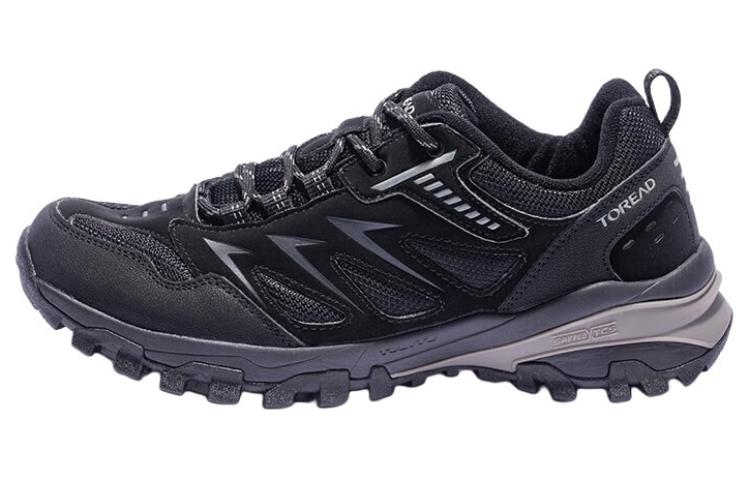 TOREAD Comfortable Slip Resistant Abrasion Resistant Support Low top Hiking Shoes Men’s Black