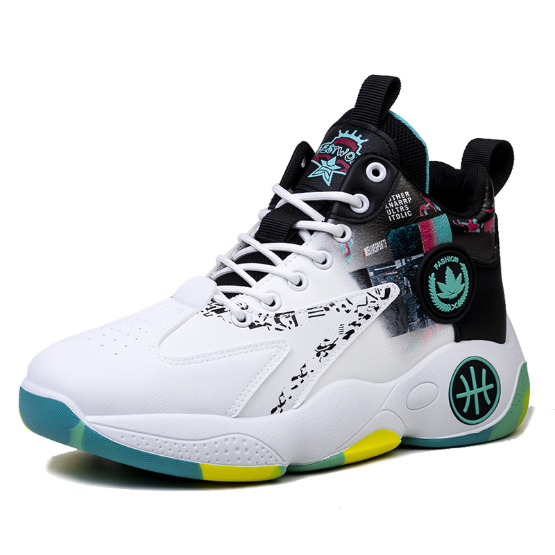 Meiretu Synthetic Leather Anti Slip, Wear Resistant, And Impact Resistant Coverage High top Basketball Shoes Men’s