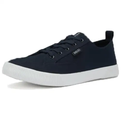 AIGLE Slip Resistant Abrasion Resistant Low top Canvas Shoes Men's Dark Marine Blue