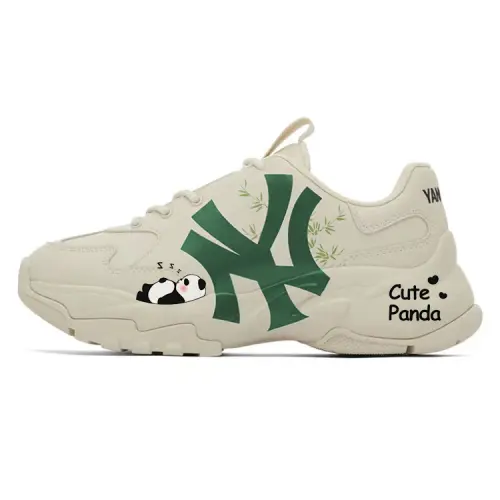 MLB Big Ball Chunky Sneakers Unisex Low Top White/Green
