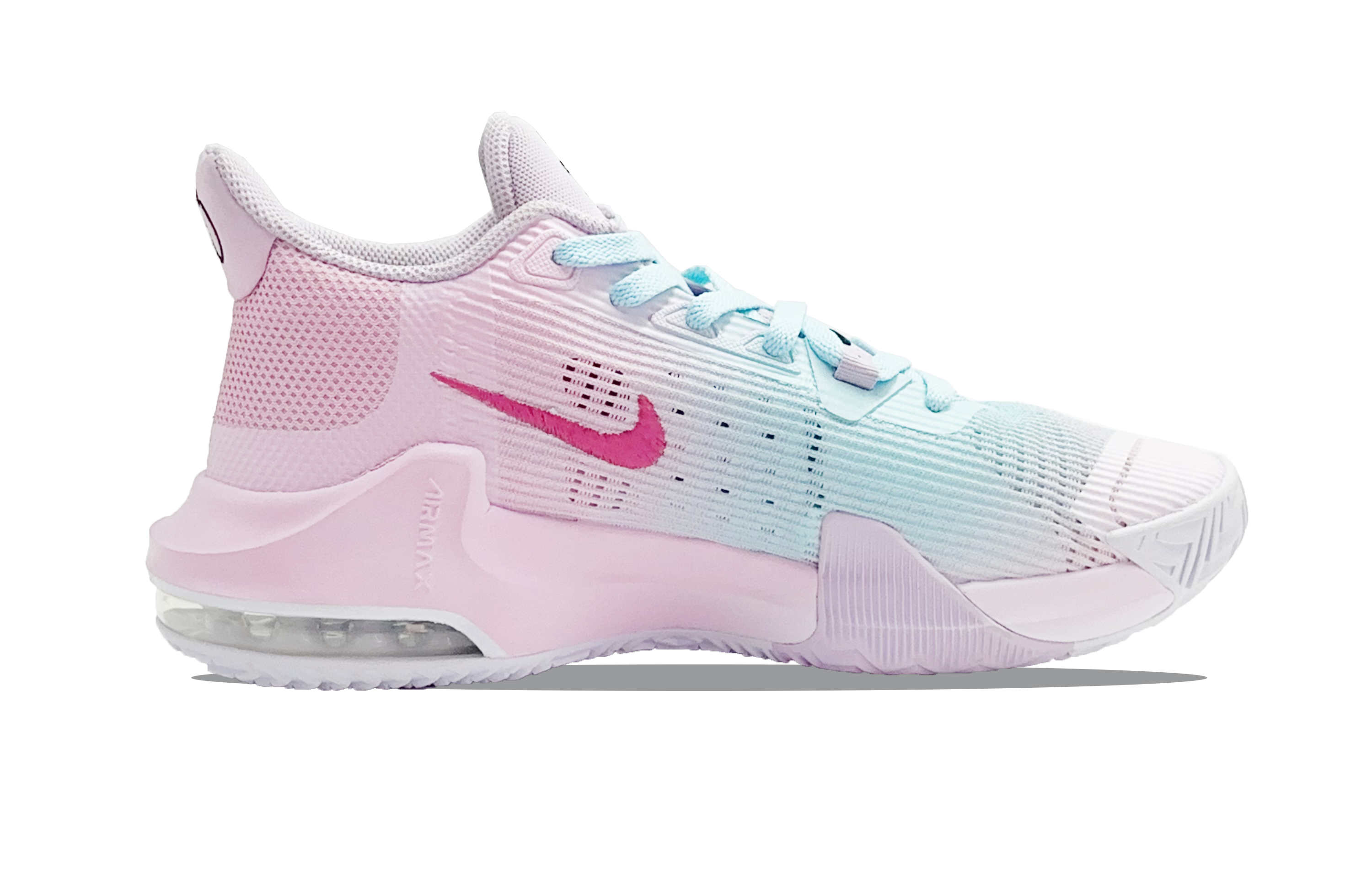 Nike Air Max Impact 3 Slip Resistant Abrasion Resistant Low top Basketball Shoes Men’s Cyan Pink