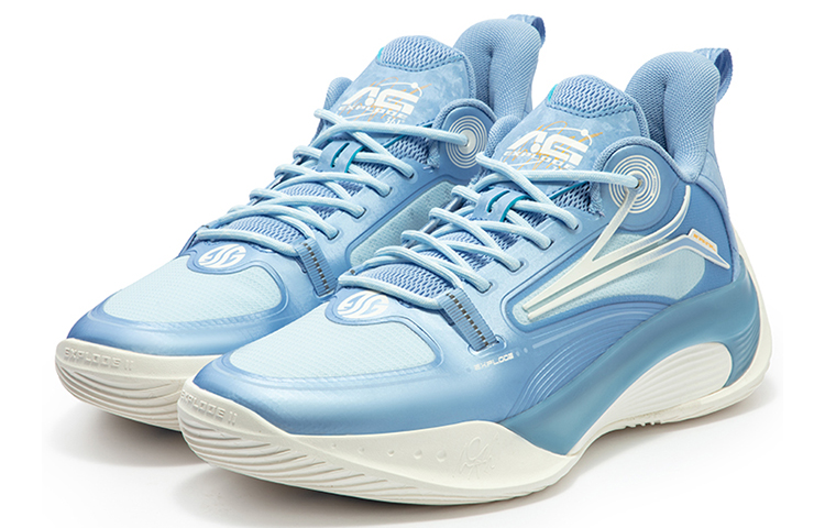 361° AG Sparkling 2.0 Cushioning Slip Resistant Low top Basketball Shoes Men’s Sky Blue