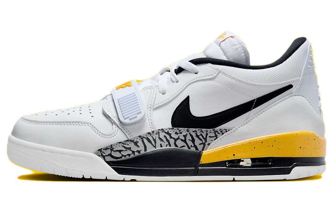 Jordan Legacy 312 Low Comfortable Non-Slip Low-top Retro Basketball Shoes Men's White Black