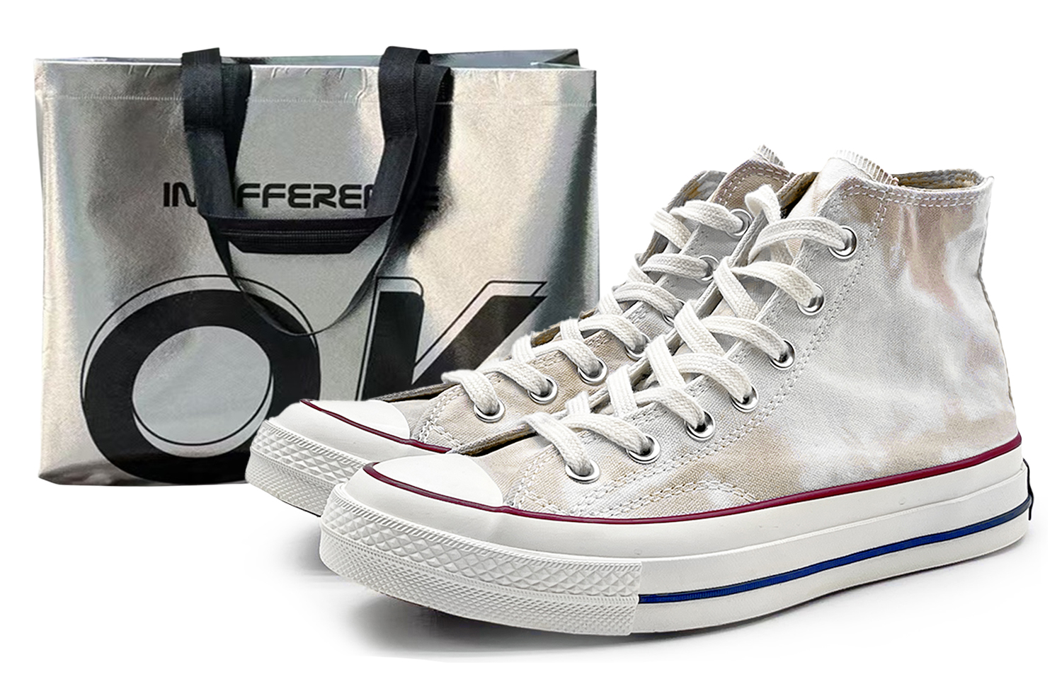 Converse 1970s Abrasion Resistant Slip Resistant High top Canvas Shoes Unisex White Brown