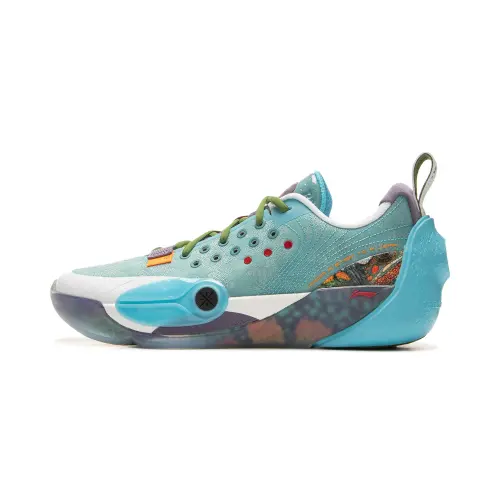 Li Ning All City 13 Low top Basketball Shoes Men's Blue Green