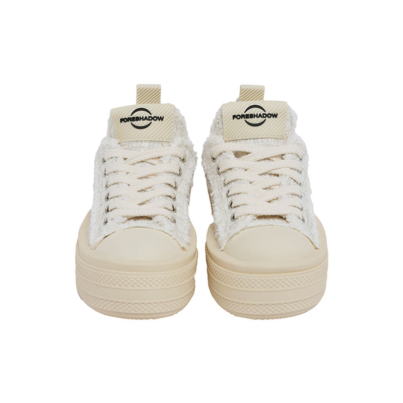 Foreshadow 'Double Uni' 2.0 Low top Canvas Shoes Unisex Vanilla White