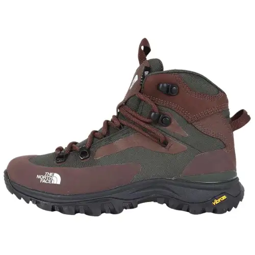THE NORTH FACE Creston Hike Wear resistant And Waterproof High top Hiking Shoes Women's Dark Green Brown