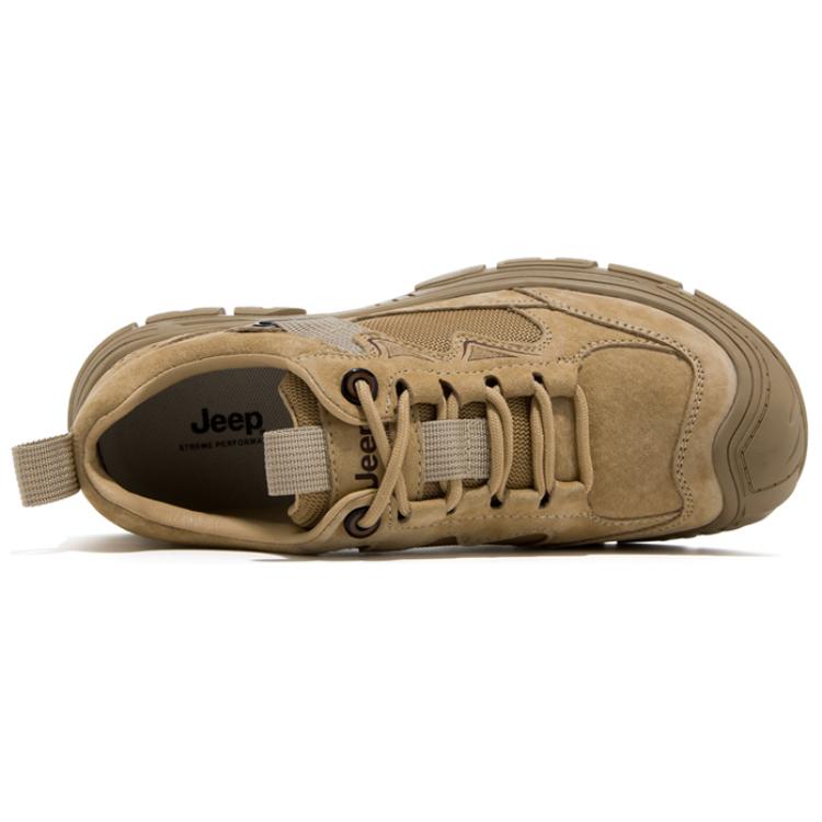 Comfortable And Breathable Jeep Abrasion Resistant Low top Hiking Shoes Men’s Sand