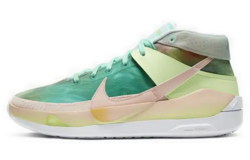 Nike KD 13 EP Chill Fashionable and Versatile Mid-top Practical Basketball Shoes Men and Women Same Style Yellow Green Domestic Version
