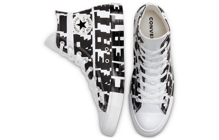 Кеды Converse Chuck Taylor All Star (бело-черные) — Белый / чёрный — фото 4