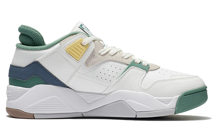 Li Ning Abrasion Resistant Low top Vintage Basketball Shoes Women’s White Green