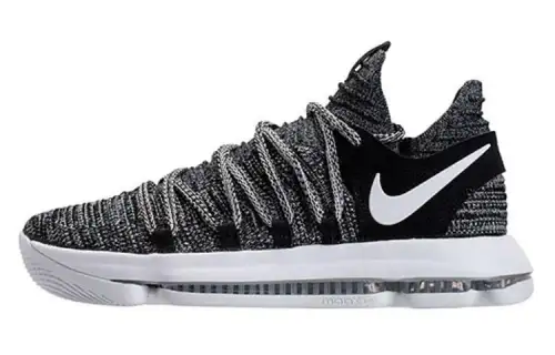 Nike KD 10 round toe lace-up shock-absorbing and wear-resistant low-top practical basketball shoes men's black
