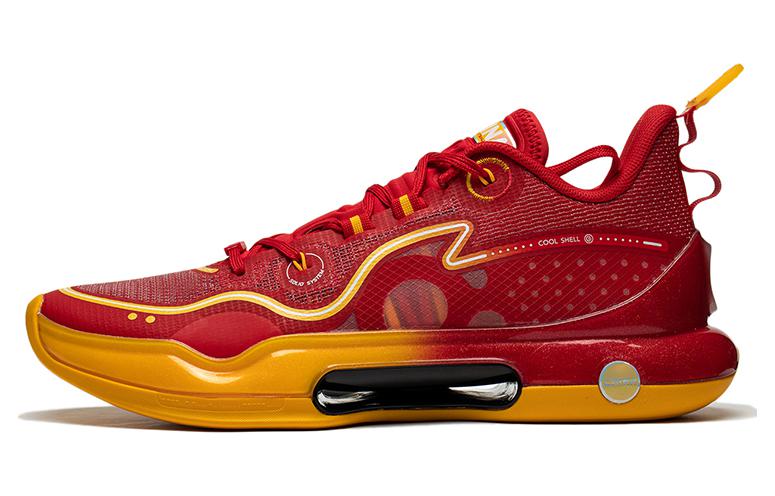 Li Ning Yushuai Evolution Low Away Team Fabric Abrasion Resistant Breathable Low top Basketball Shoes Men's Bright Neon