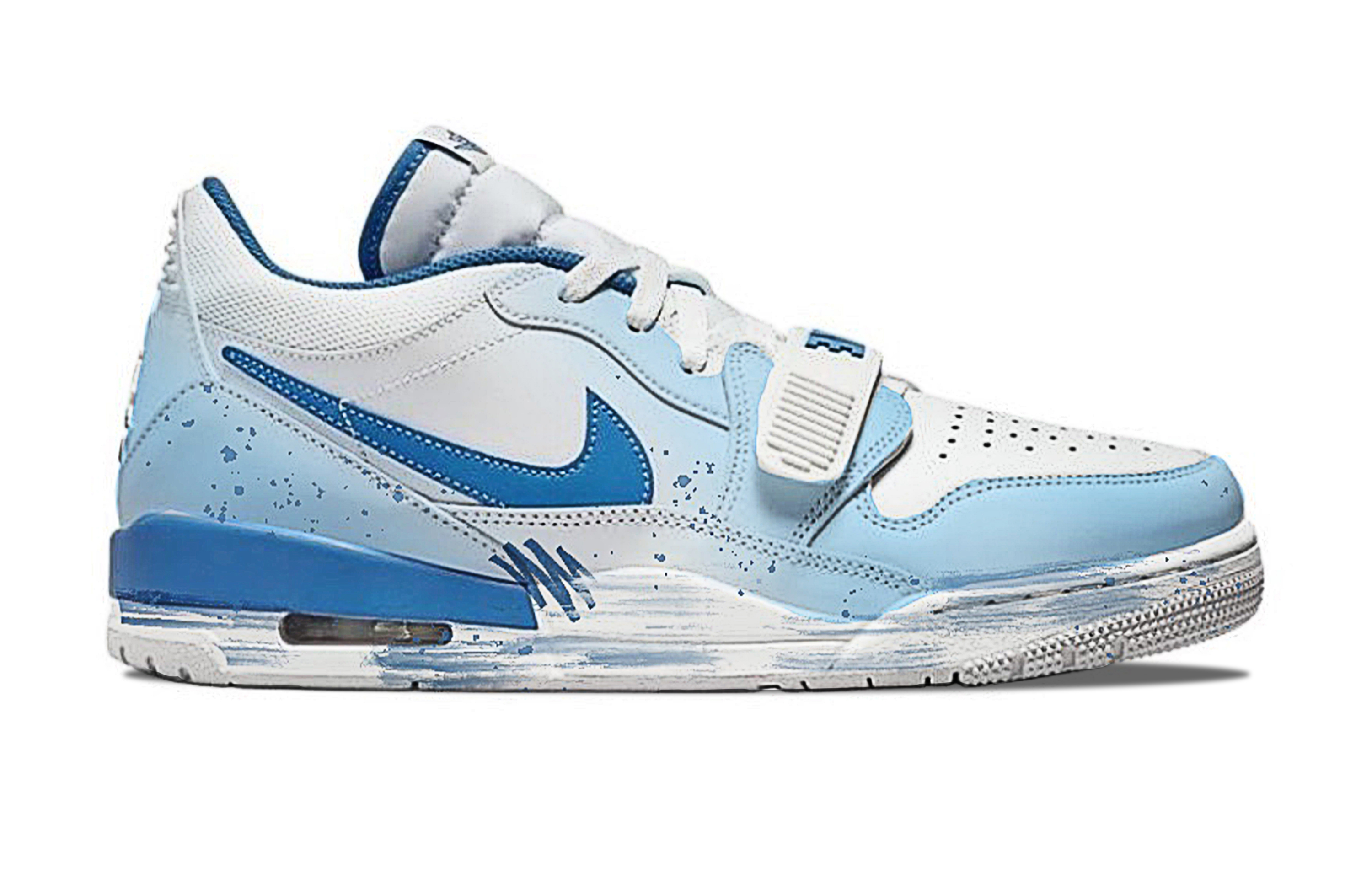 Jordan Legacy 312 Hand Drawn Graffiti Slip Resistant Abrasion Resistant Low top Vintage Basketball Shoes Men’s