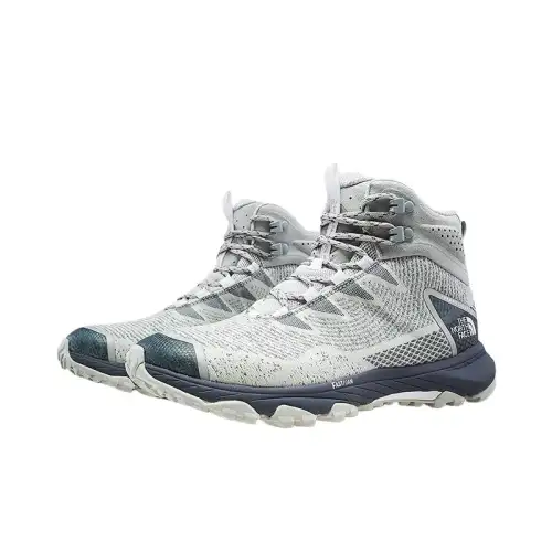 THE NORTH FACE Comfortable Waterproof And Breathable High top Mountaineering Shoes Women's Gray