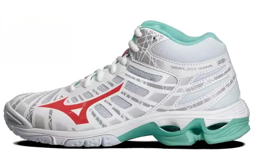 Mizuno Wave Voltage Mid 'White Green Red' Women's