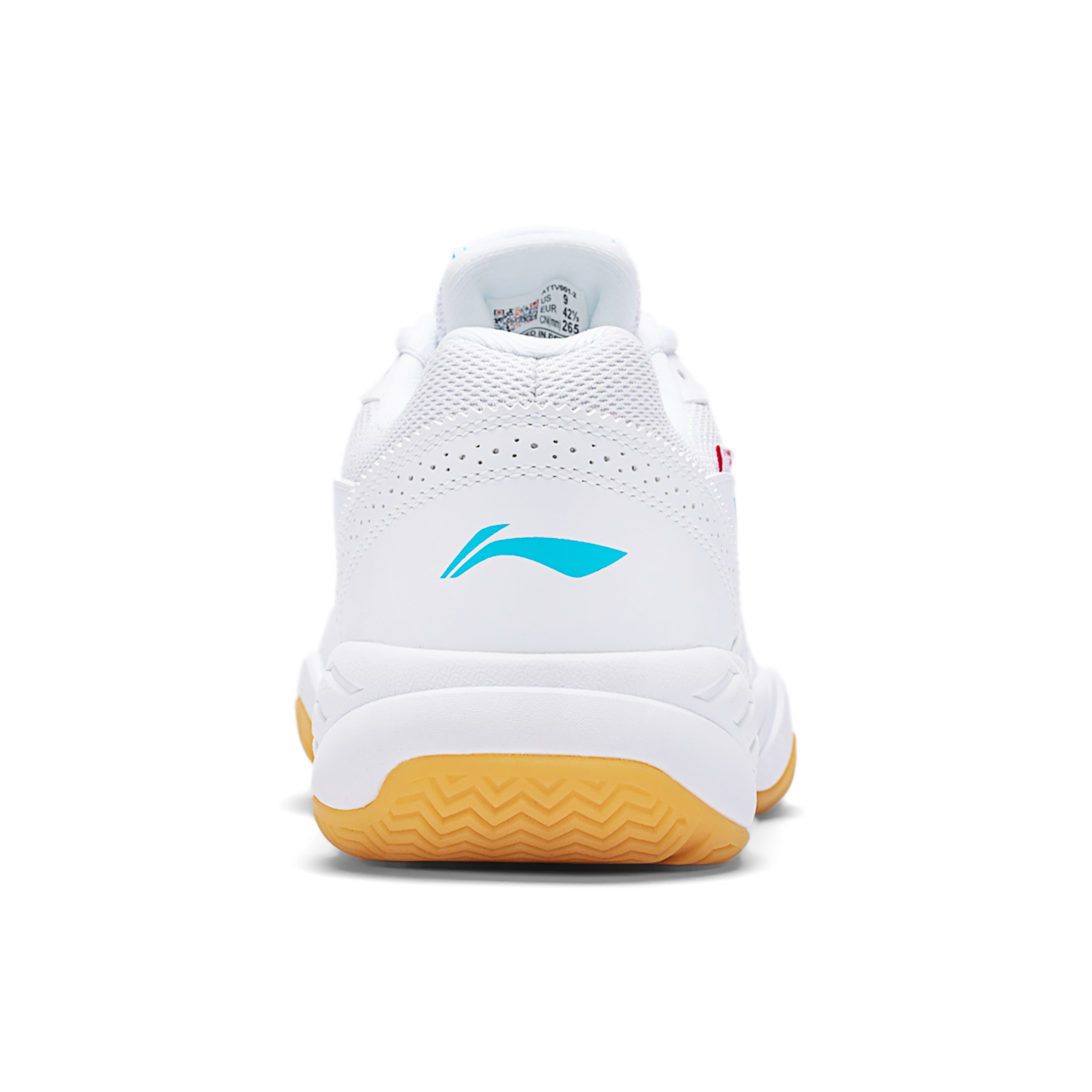 Li Ning Cushioning Slip Resistant Low top Tennis Shoes Unisex White Blue