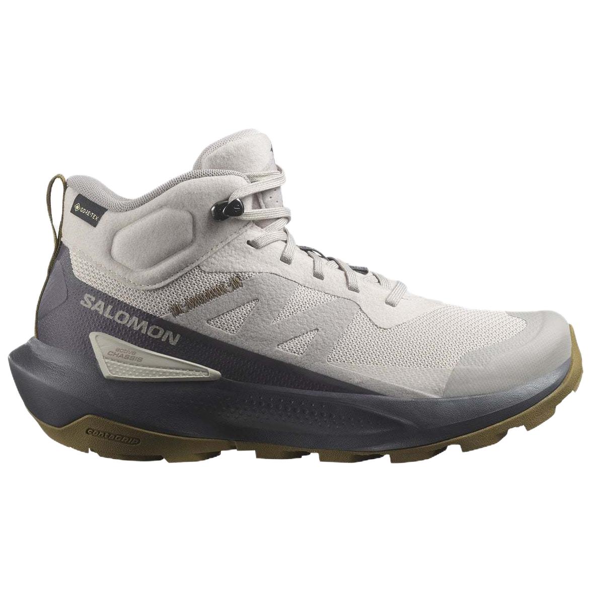 SALOMON Elixir Slip Resistant Abrasion Resistant Mid top Hiking Shoes Women’s Gray Black