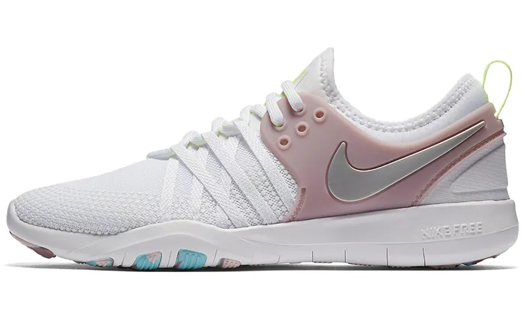 Nike Free Tr 7 White Metallic Silver Elemental Rose Women's
