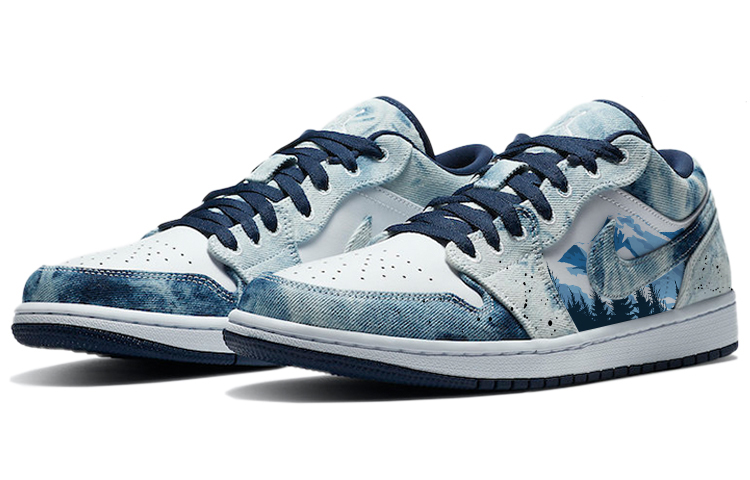 Jordan Air Jordan 1 Vintage Basketball Shoes Men’s Low Top Blue/White