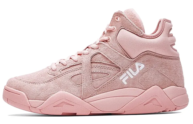 FILA Cage Synthetic Leather Cushioning Abrasion Resistant Coverage Mid top Vintage Basketball Shoes Women's