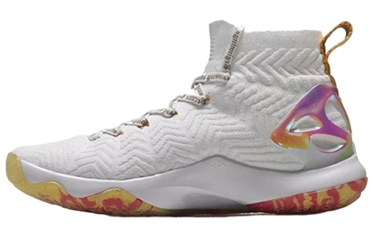Li Ning CF Tracing The Heart Of Supo Non slip Lightweight High top Vintage Basketball Shoes Men’s White