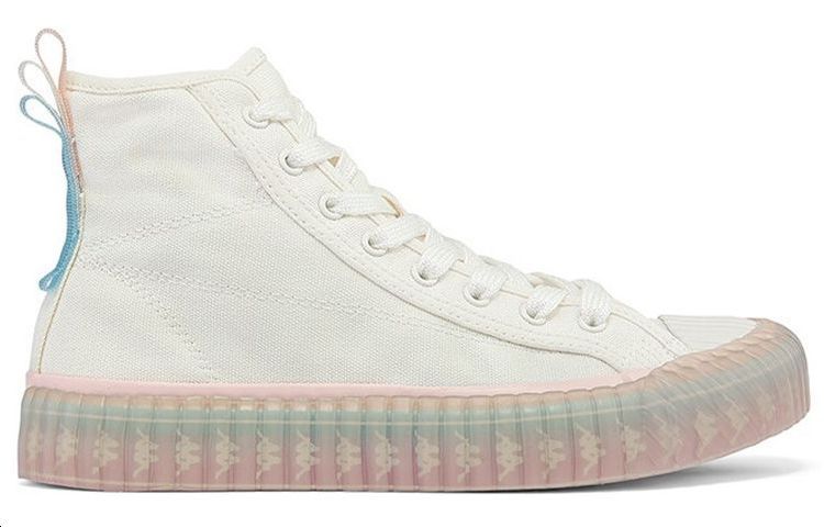 Kappa Slip Resistant, Abrasion Resistant, Lightweight, Breathable High top Canvas Shoes Women's White Pink