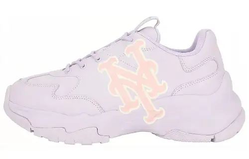 MLB Big Ball Chunky Comfortable Slip Resistant Abrasion Resistant Low top Chunky Sneakers Unisex Purple