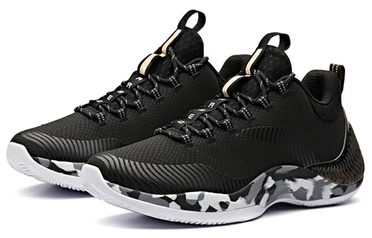 Anta The Dagger 2 Low top Basketball Shoes Men’s Black White Gray