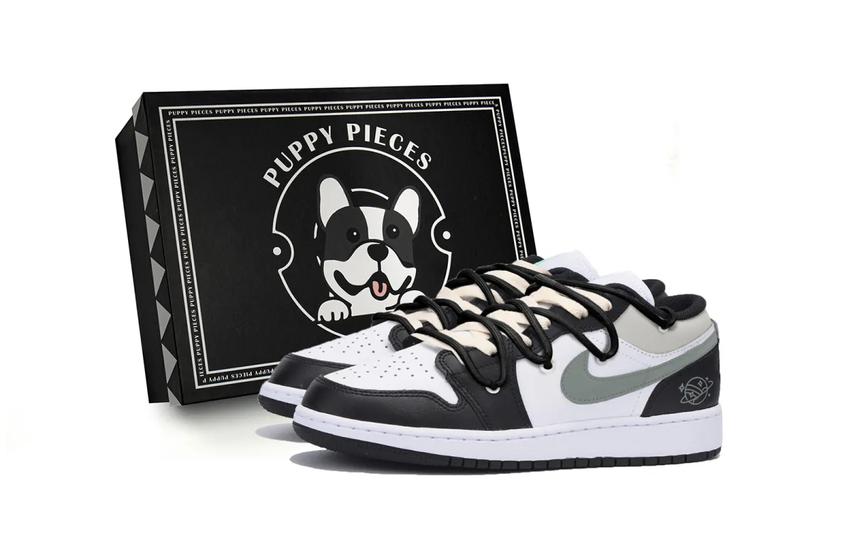 Jordan Air Jordan 1 Abrasion Resistant Low top Vintage Basketball Shoes Men's Black White