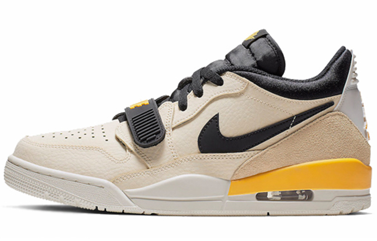 Jordan Legacy 312 low \"pale vanilla\" leather cool versatile shock-absorbing anti-slip low-top retro basketball shoes men's orange black