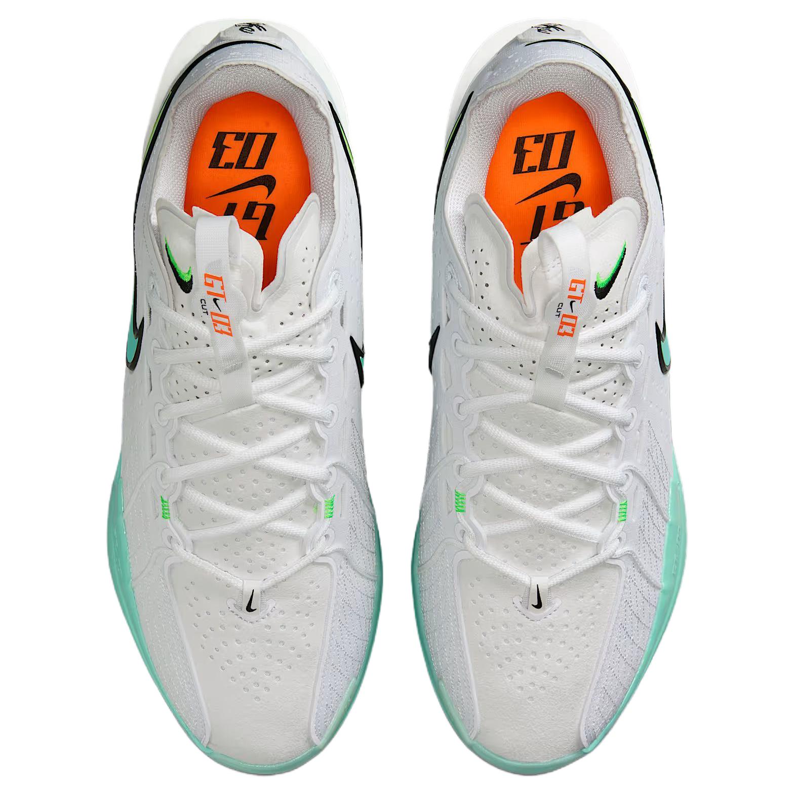 Nike G.T. Cut 3 Low top Basketball Shoes Unisex White Green