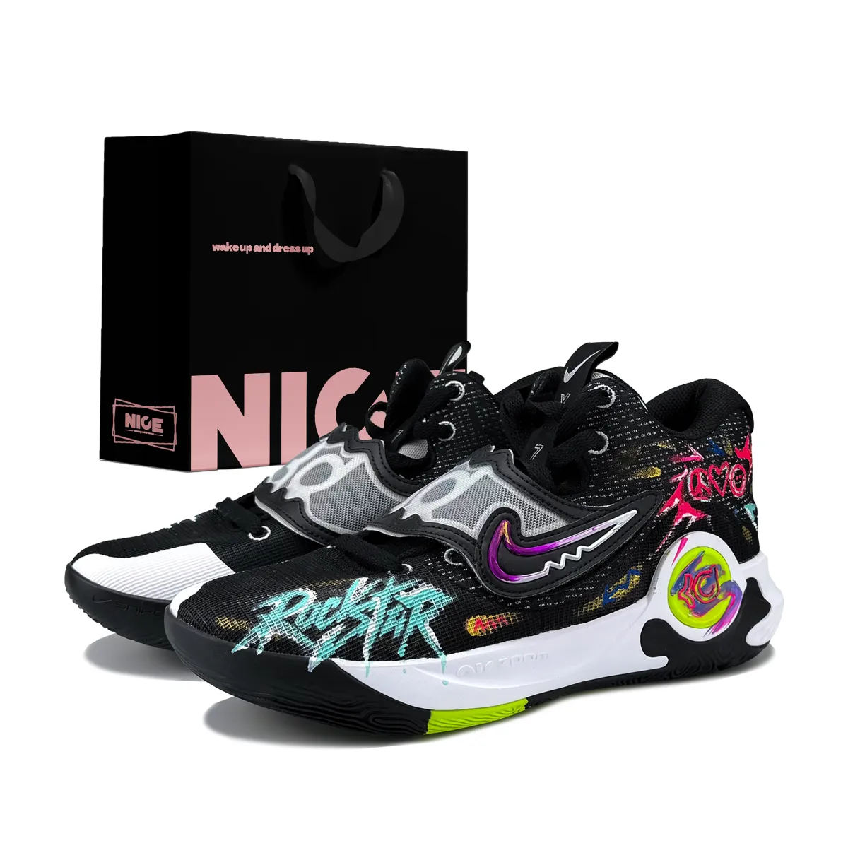 Nike KD Trey 5 X Slip Resistant Abrasion Resistant Low top Basketball Shoes Men's Black